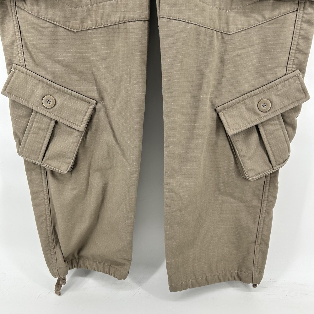Tactical Cargo Pants Mens 36x31 Khaki Fleece Lined Outdoor Utility - Picture 4 of 13